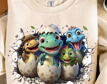 3D Dinosaurs PNG, Cute Dinosaur PNG, Sublimation Design, Kids PNG, Colorful Design, 3D Hole Png, T-shirt Design, Digital Download Png