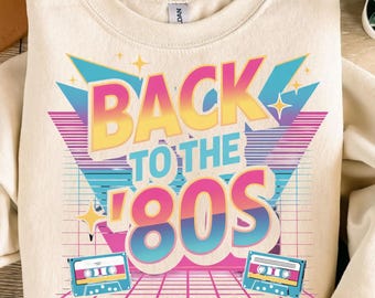 Back to the 80s PNG, Sublimation Design, Colorful Neon 80s, Retro 80s, Vintage 1980s, Trendy PNG, T-shirt Design, Instant Download PNG