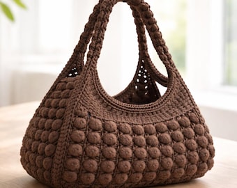 Bubble Panel Crochet Tote Bag Pattern | Beginner Friendly (PDF Pattern)