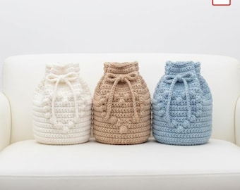 Heart Bobble Crochet Pouch Pattern | Beginner Friendly (PDF Pattern)