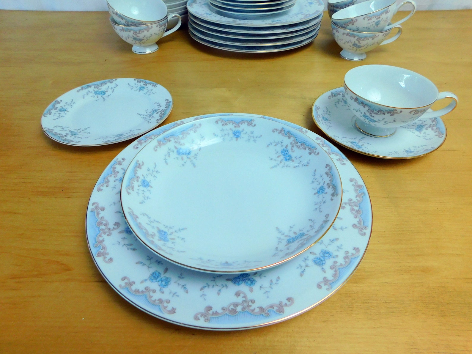 Vintage Imperial China Seville W Dalton Japan Blue Roses on Etsy