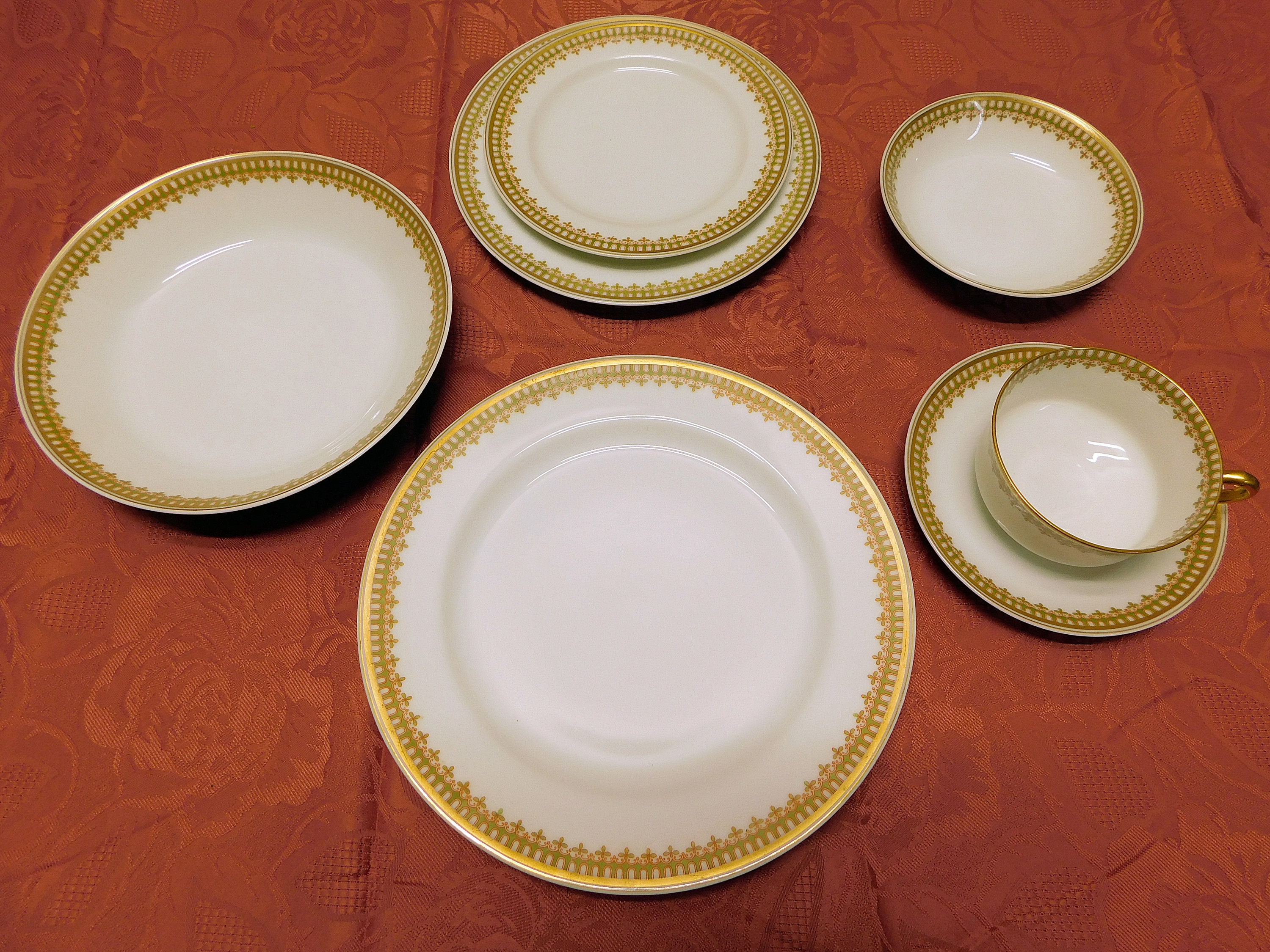 Antique French Haviland Limoges Schleiger #279 China, Gold Antique French Haviland Limoges Schleiger #279 China, Gold