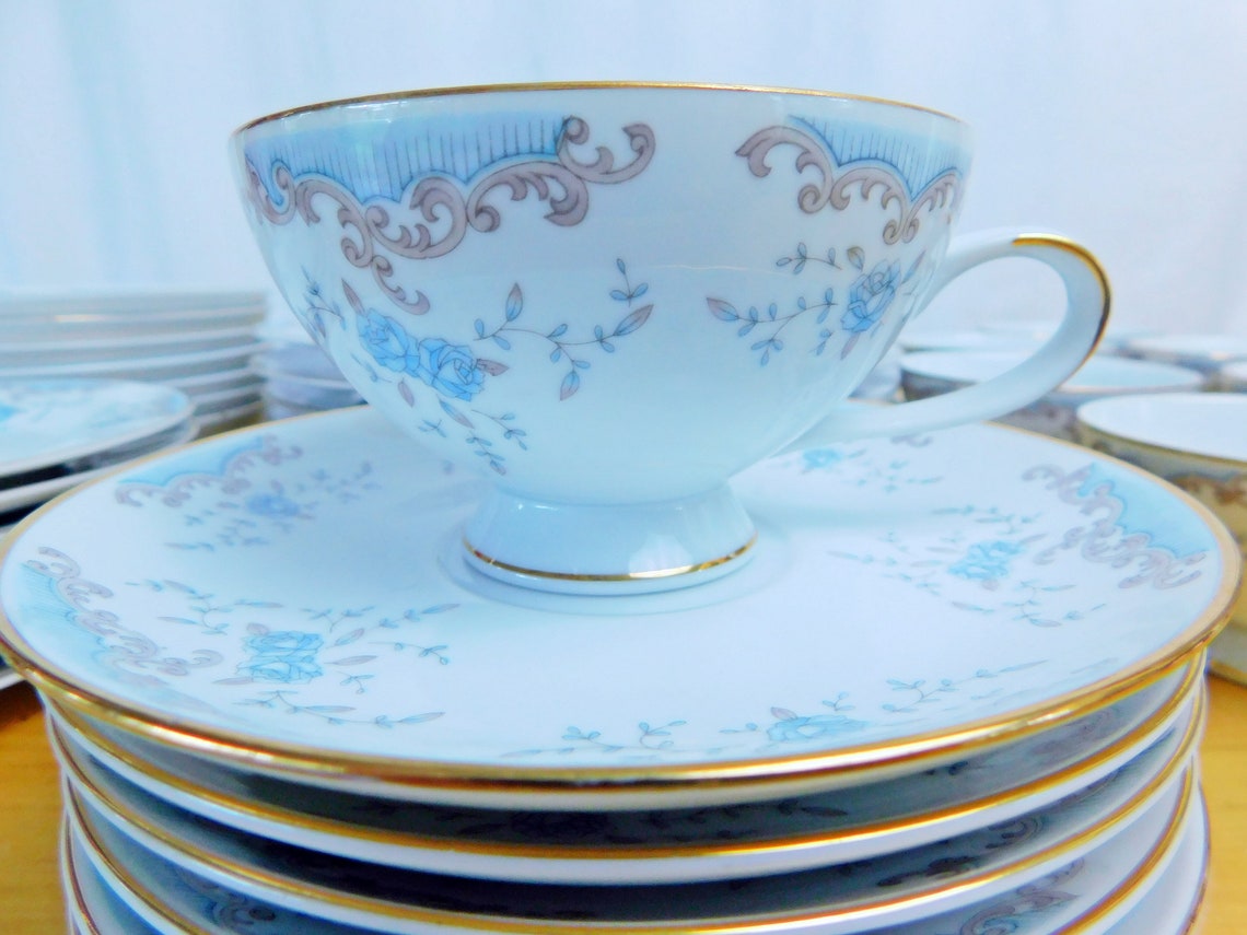 Vintage Imperial China Seville W Dalton Japan Blue Roses on Etsy