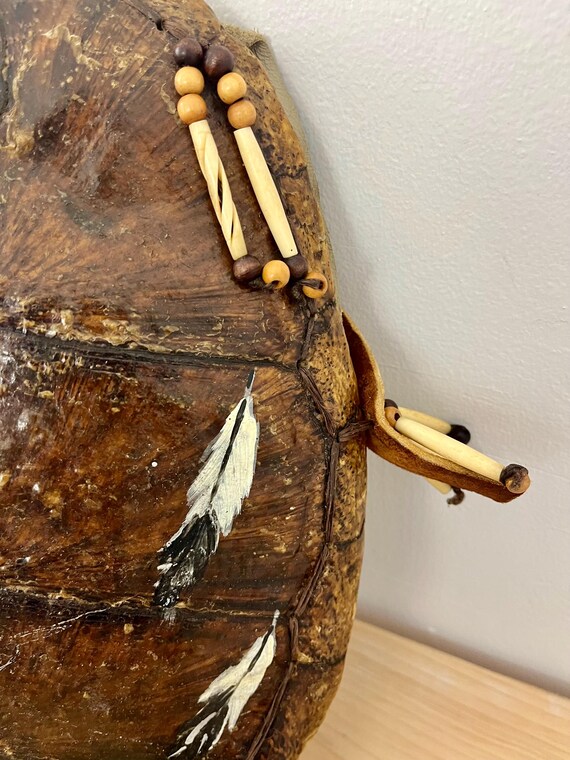 Authentic Native American Painted Turtle Shell Sa… - image 2