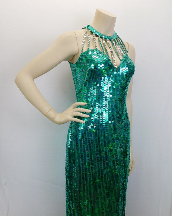 Vintage Lillie Rubin  emerald green,full-length s… - image 4