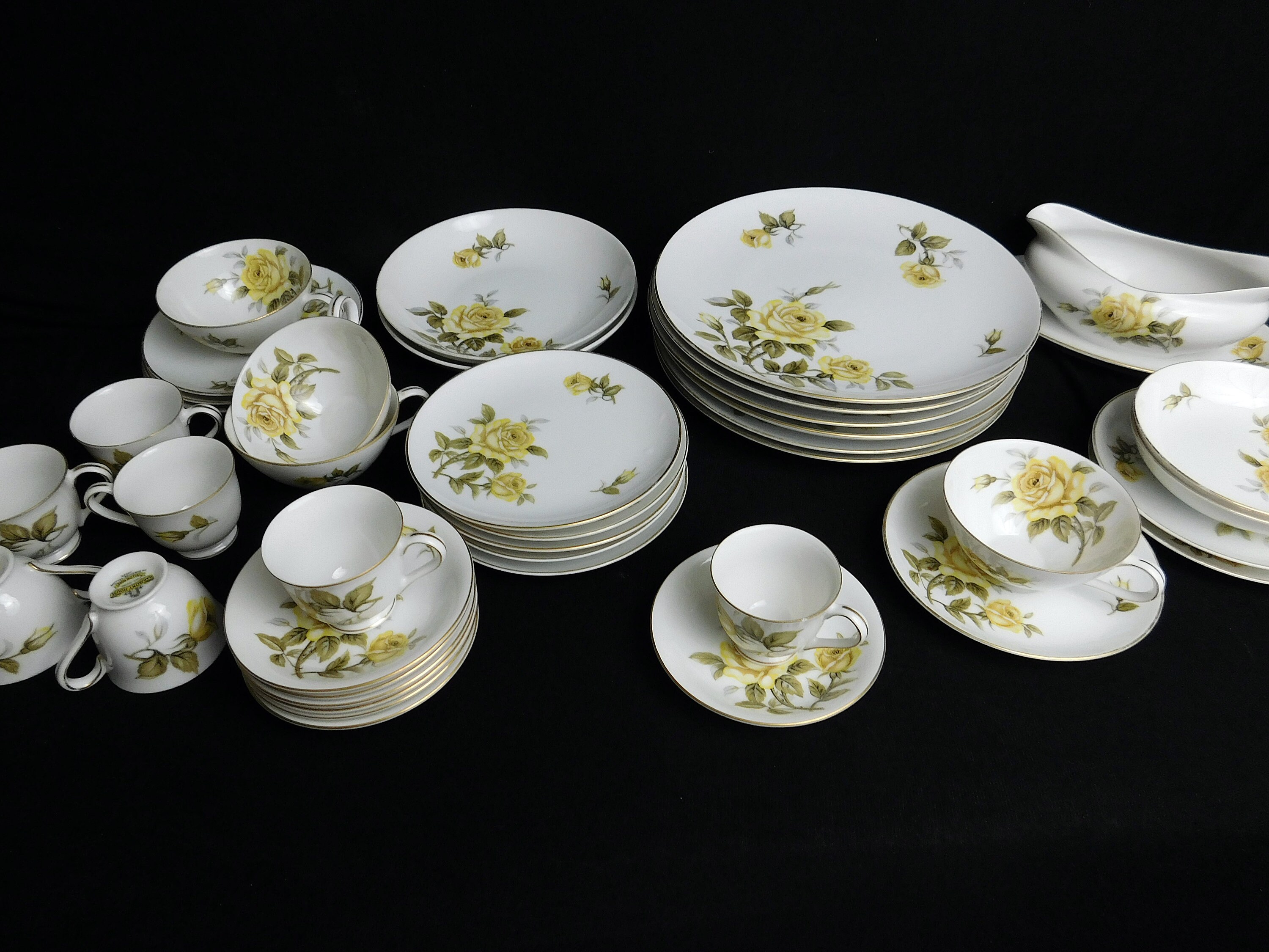 Vintage Harmony House Fine China Yellow Rose Dinnerware made Etsy UK