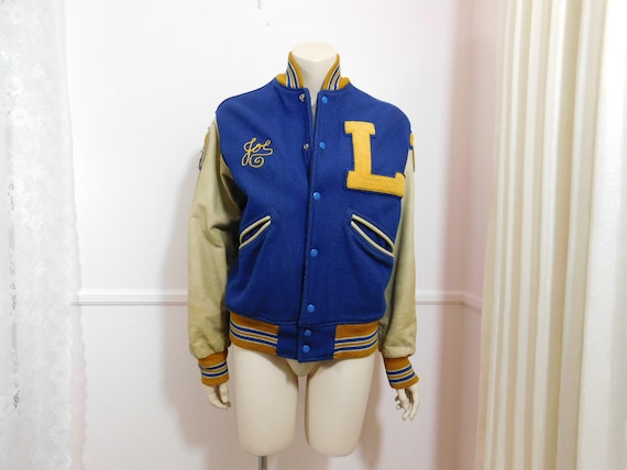 Vintage 70s high school Letterman varsity footbal