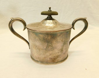 Antique Barker Ellis Silver Plated Tea Coffee Set: Etched Floral