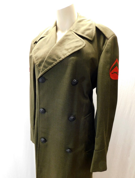 Vintage Military Marine Corps Wool Overcoat, Dress Coat Vintage Military Marine Corps Wool Overcoat, Dress Coat