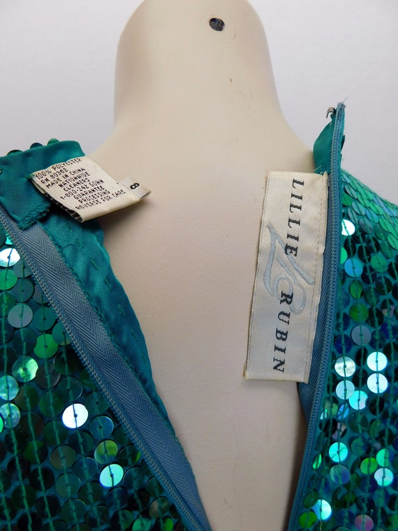 Vintage Lillie Rubin  emerald green,full-length s… - image 6