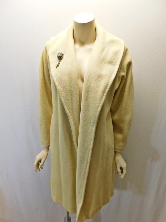 Vintage 60s ivory wool coat, Angelique by Country… - image 1