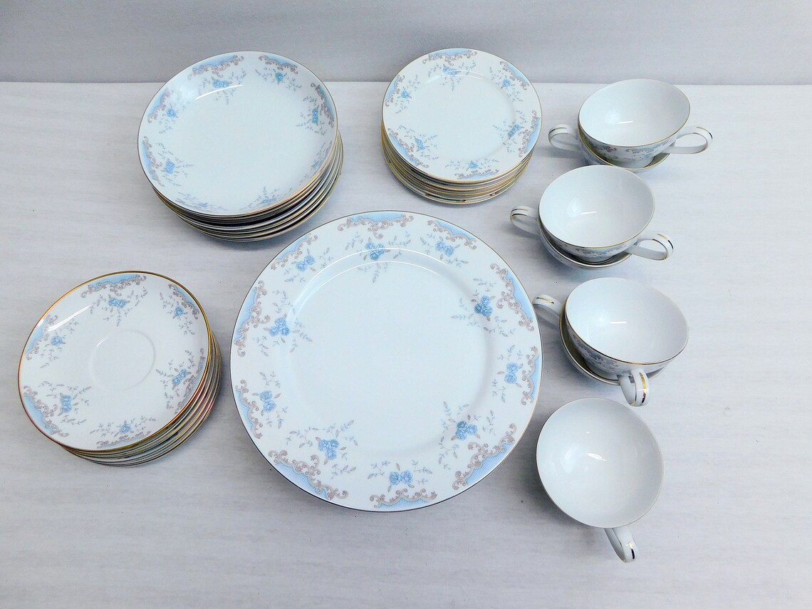 Vintage Imperial China Seville W Dalton Japan Blue Roses on Etsy