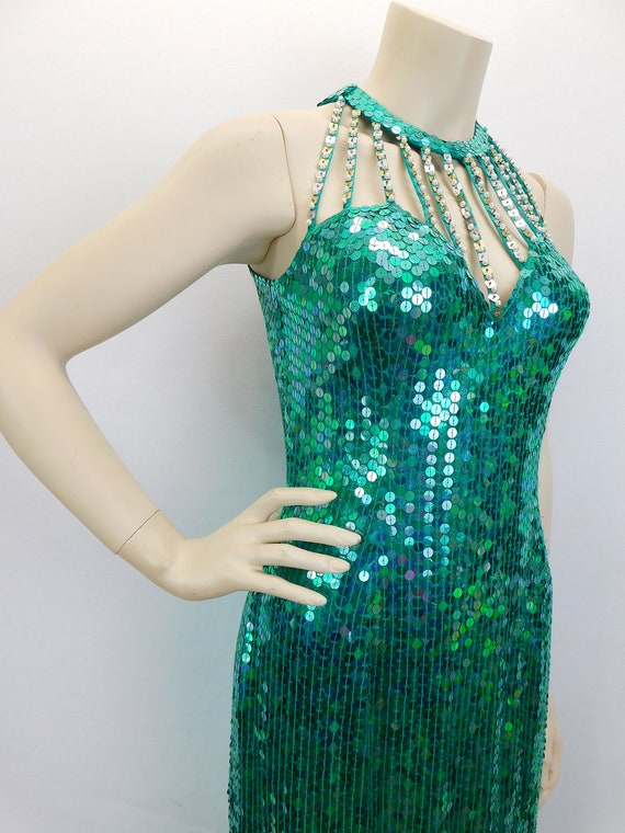Vintage Lillie Rubin  emerald green,full-length s… - image 3