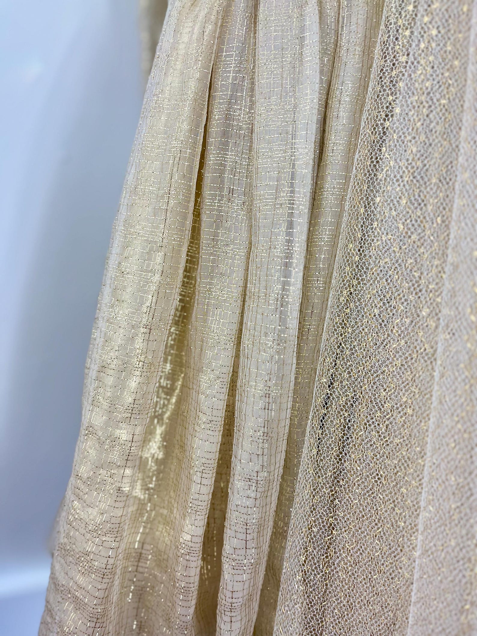 Mermaid Chiffon One Strap Dress with Slit Gold Plus Size