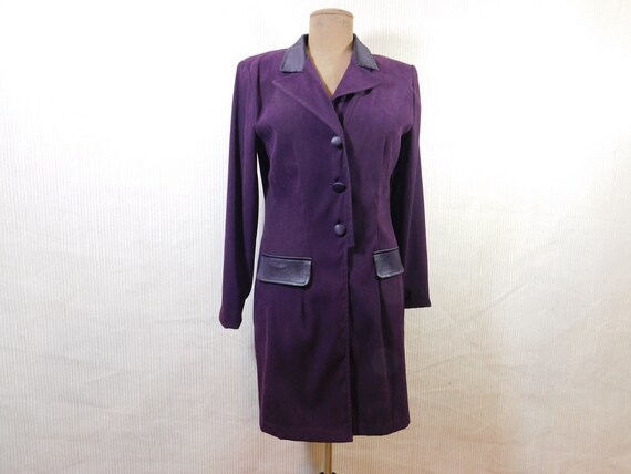 purple duster coat