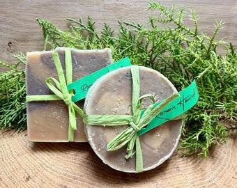 Savon capillaire au romarin | Savon capillaire naturel enrichi à 2 % | Revigorant pour le cuir chevelu | Fait main | Sans silicone