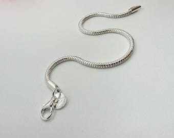 Silver Snake Bracelet | Charm Bracelet | Gift for Her