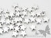 MB005-02-MR// Matt Original Rhodium Plated Star Shape Metal Beads, 6pcs 