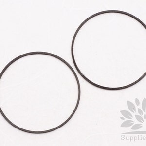 A308-02-MB// Matt Black Plated Round Link, 4pcs image 1