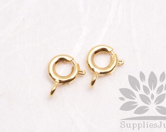 B013-01-G// Gold Plated 9mm Spring Clasp Only, 10pc