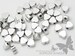 MB004-01-MR// Matt Original Rhodium Pated Small Heart Shape Metal Beads, 6pcs 