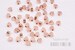 MB004-01-MRG// Matt Rose Gold Pated Heart Shape Metal Beads, 6pcs 