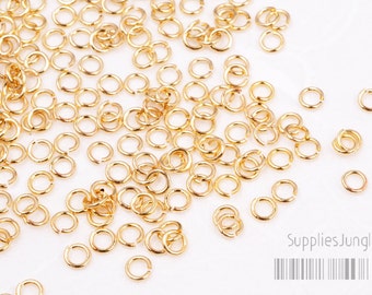 A010-G// 14k Gold Plated Jumpring,23 Gauge, 3mm, 300pc