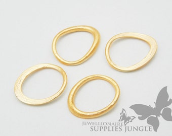 A307-02-MG// Matt Gold Plated Medium Oval Link, 4pcs