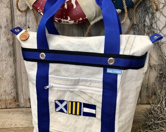 Personalized Sailcloth Deck Tote, Extra Large Sail Tote, Beach Tote, Boat Tote, Pool Tote