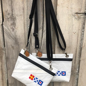 Recycled Sail Personalized Nautical Flag Harbor Bag image 2