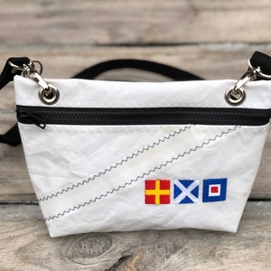 Recycled Sail Personalized Nautical Flag Harbor Bag image 3