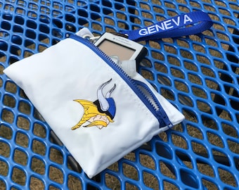 Geneva Viking Head Sailcloth Wristlet