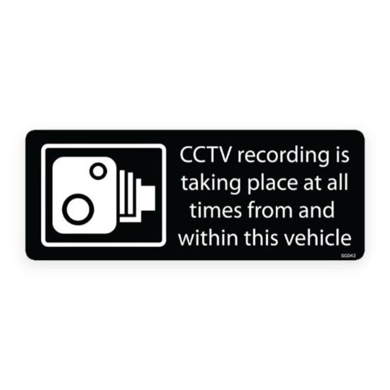 CCTV Recording is Taking Place in This Vehicle Adhesive Stickers ...