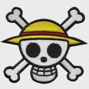 Anime Straw Hat Logo Embroidered Iron On Patch