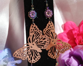 MAHOGANY Butterfly dangle earrings