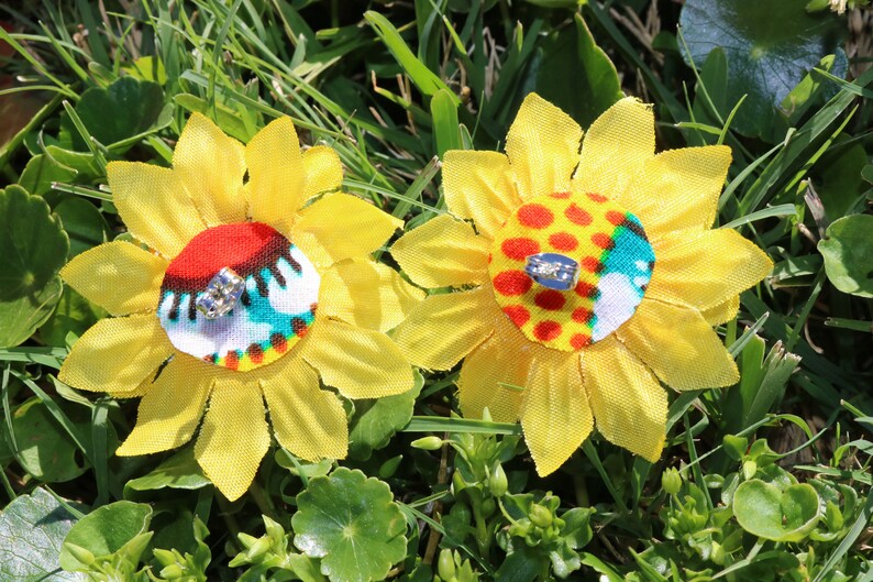 Sunflower post earrings image 3