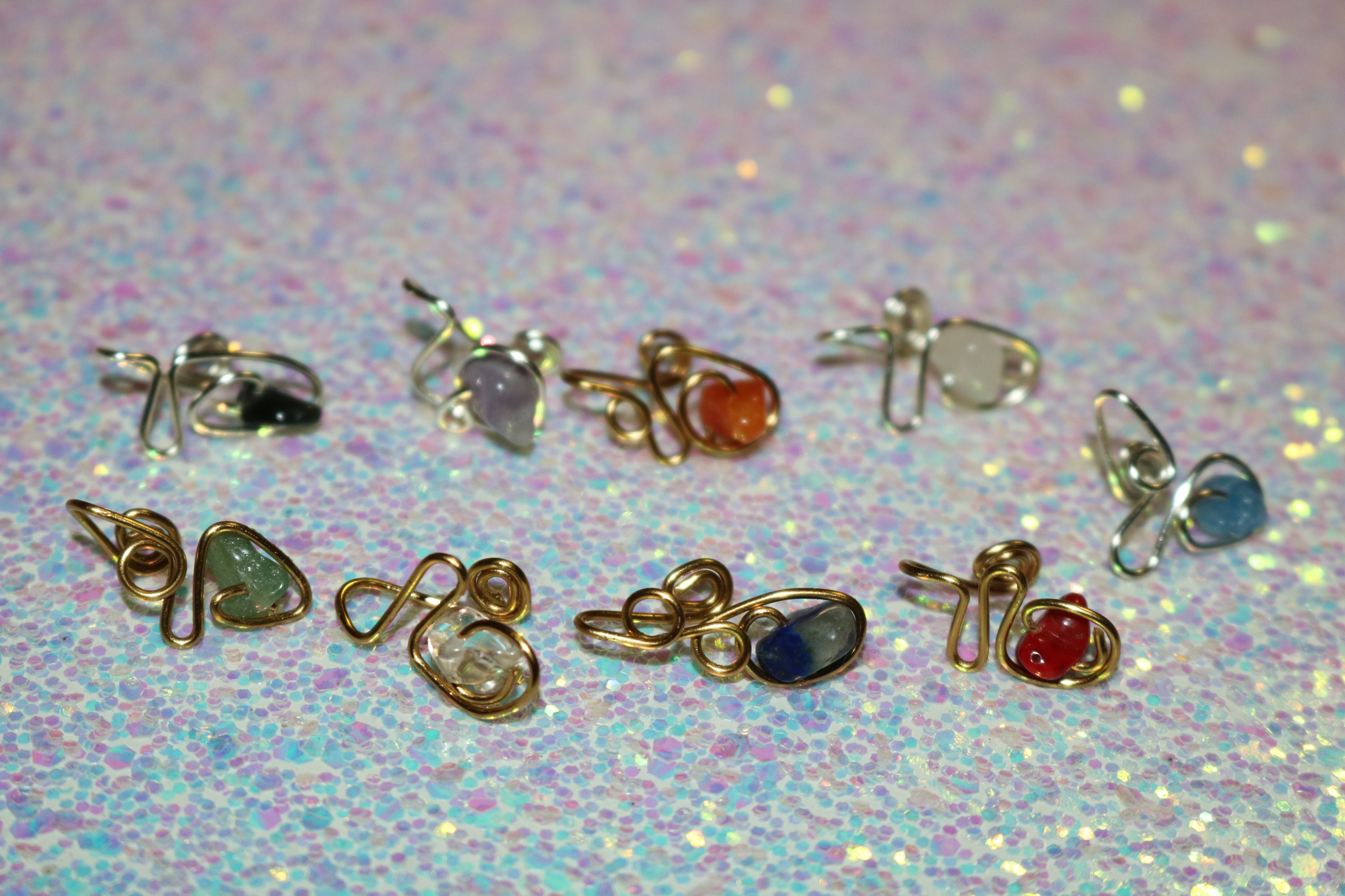 Crystal nose cuffs, nose cuff jewelry, nose cuff