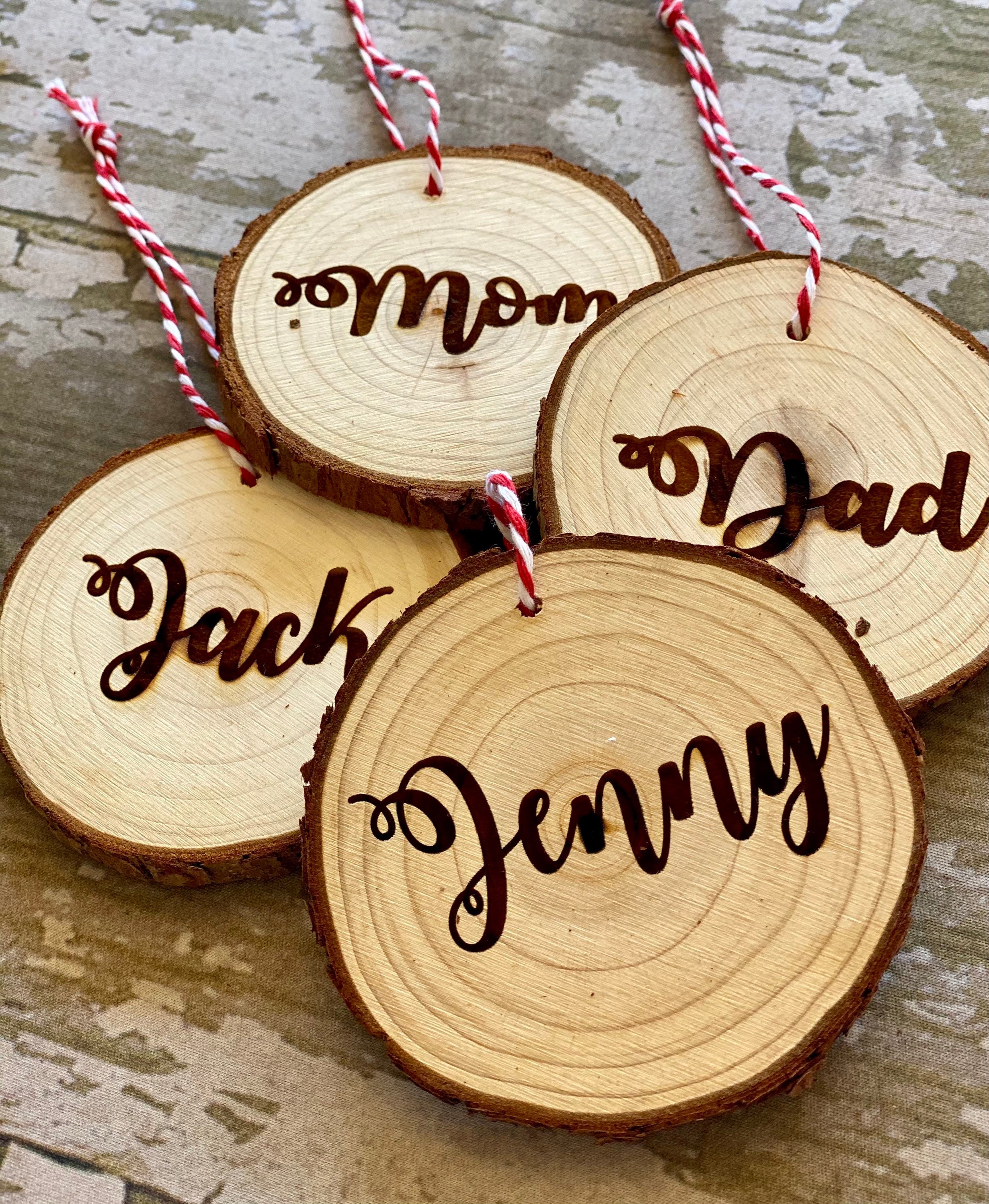 Wood Stocking Tags Personalized Farmhouse Stocking Tag Etsy