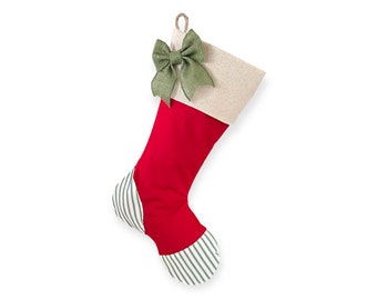 Red and Green Elf Stocking - Style E