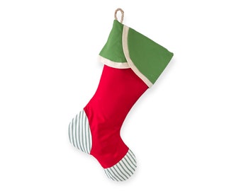 Red and Green Elf Stocking - Style F