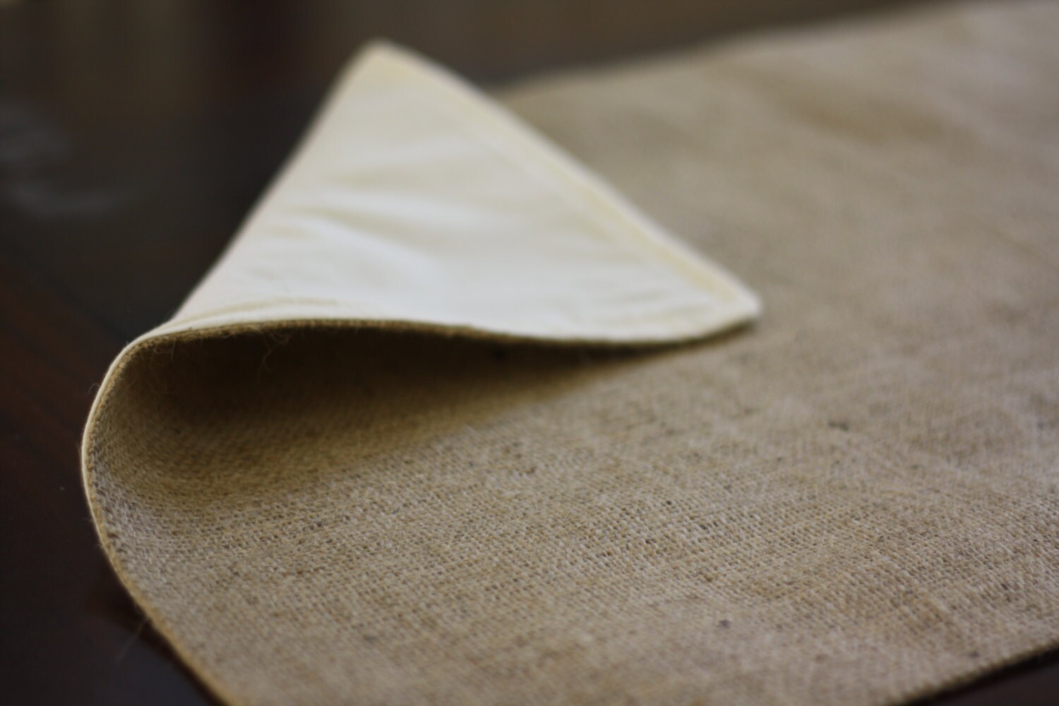 Burlap Table Runner 6' x 1' Lined with Muslin and Etsy