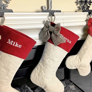 Christmas Stocking Embroidery ADD ON - stockings NOT included