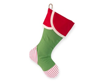 Red and Green Elf Stocking - Style A