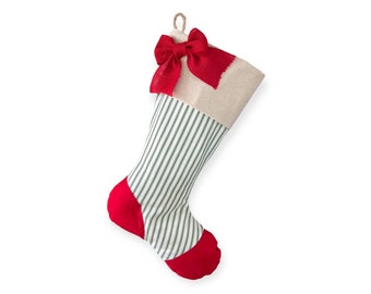 Red and Green Elf Stocking - Style H