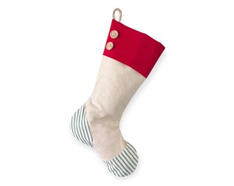 Red and Green Elf Stocking - Style G