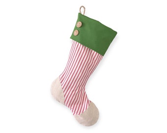 Red and Green Elf Stocking - Style I