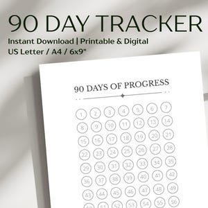90 Day Sobriety Tracker Printable – Recovery Progress Tool