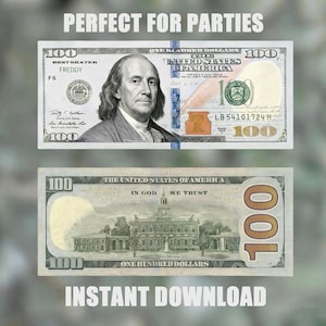 Custom Face on Money 100 Dollar Bill - Personalized Money Digital Print - Funny Groom Gift, Birthday Gag Gift, Custom Portrait on Banknote