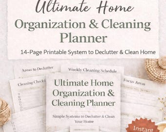 Home-Reset-Planer für überwältigte Frauen | Einfaches Reinigungs- & Organisationssystem (Druckbare PDF)
