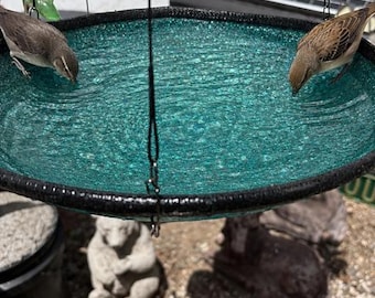 Custom Hand Made Sparkle Bird Bath